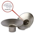 thumbnail image 5 of Ner Mitzvah, Safety (Center Pin) Candle Holder - Nickel Plated, Silver Drip Cup (2 Pack), 5 of 5