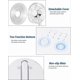 thumbnail image 3 of Foldable Table Fan and Stand Fan, 3600mAh Rechargeable, 4 Adjustable Speeds USB Portable Desk Fan for Home, Office and Travel, White, 3 of 5