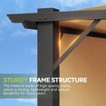 thumbnail image 5 of Clouddwell 10x10 ft Outdoor Pergola with Extended Canopy, Retractable Shade Pergola for Patio & Backyard, Blocks Low-Angle Sun, UV Protection, Khaki, 5 of 9