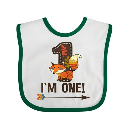 

Inktastic 1st Birthday Fox 1 Year Old Gift Baby Boy or Baby Girl Bib