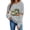 Gray sweatshirt for women #8, variant on DeeHomeMo Women Round Neck Pullover Sweatshirt, Long Sleeve Pumpkin Bow Graphic Loose Fit Top, Ribbed Hem Cuffs Soft Sweatshirt Fabric for Fall Family Gathering Green,XL