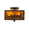 thumbnail image 4 of Meyda Tiffany 23985 Train 2 Light 14-1/2" Wide Flush Mount Ceiling Fixture - Bronze, 4 of 5