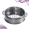 thumbnail image 3 of EeaseMX Vaporera de acero inoxidable para bollos al vapor, duradera, portátil, para cocina casera (18 cm con asa), 3 of 8