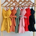 thumbnail image 4 of Fairnull Ruffle One-piece Swimsuit Solid Color Breathable Padded Bra with Chest Pad Comfortable Pool Wear Sexy Backless Push-Up Monokini Skirt Bathing Suit Swimming Clothes, 4 of 8