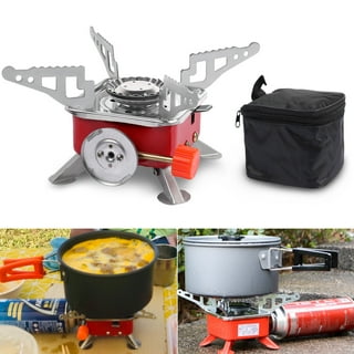 Alpine Cuisine Iron Butane GAS Stove with Customized Package, Camp Kitchen Equipment Emergency GAS Stove Burner, Portable Butane Automatic Ignition