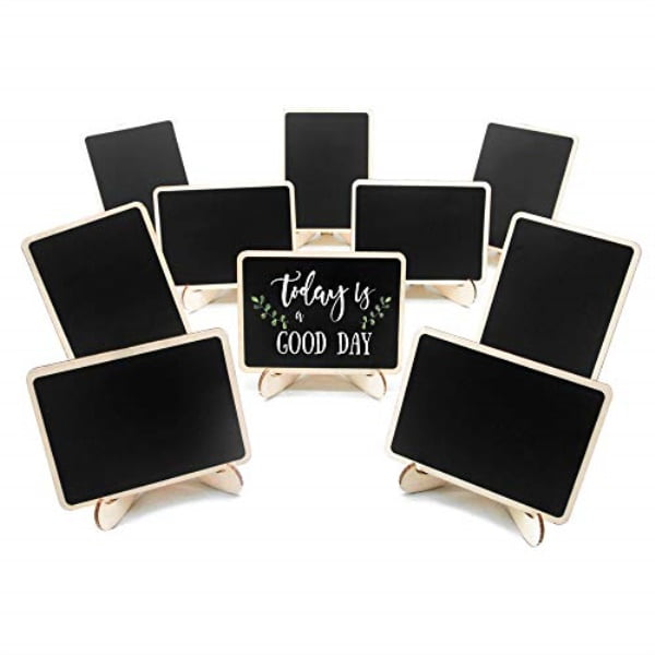 Home Wedding 24 PCS Mini Rectangle Chalkboards Place Cards Message Board Signs 