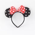 thumbnail image 4 of Diademas negras con orejas de Mickey para niña, lazos encantadores, diademas de fiesta para bebé, diademas de Minnie, lentejuelas para el cabello, favores de Navidad felices, 4 of 4