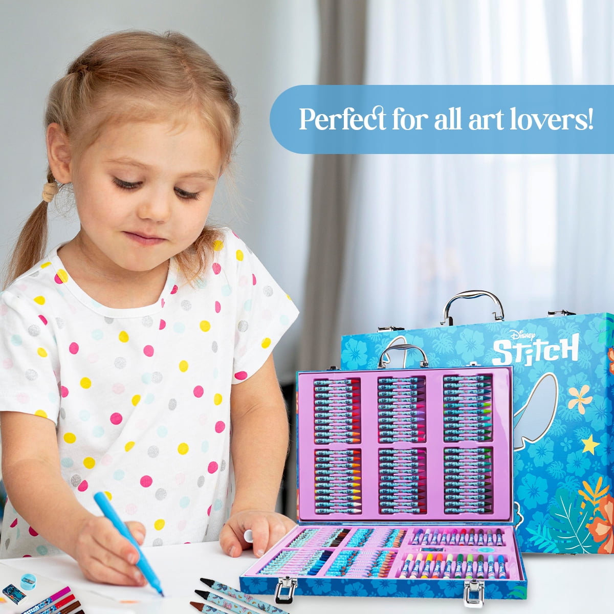 Stitch Inspirational Art Case 130+ Pieces Colouring Set