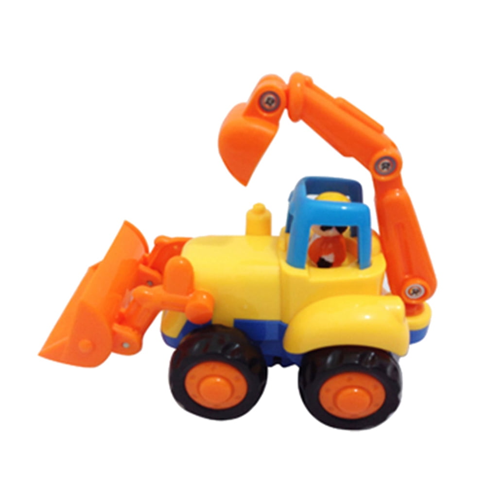 Lot De 3 Jouets à Friction - Tracteur, Bulldozer, Camion Malaxeur - Véhicules De Chantier Dès 1 An - Éveil Et Motricité