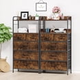 thumbnail image 4 of Eastvita Compact 5-Drawer Fabric Dresser Sturdy Metal Frame Easy Assembly Versatile Storage in Rustic Brown for Clothes Essentials, 4 of 4