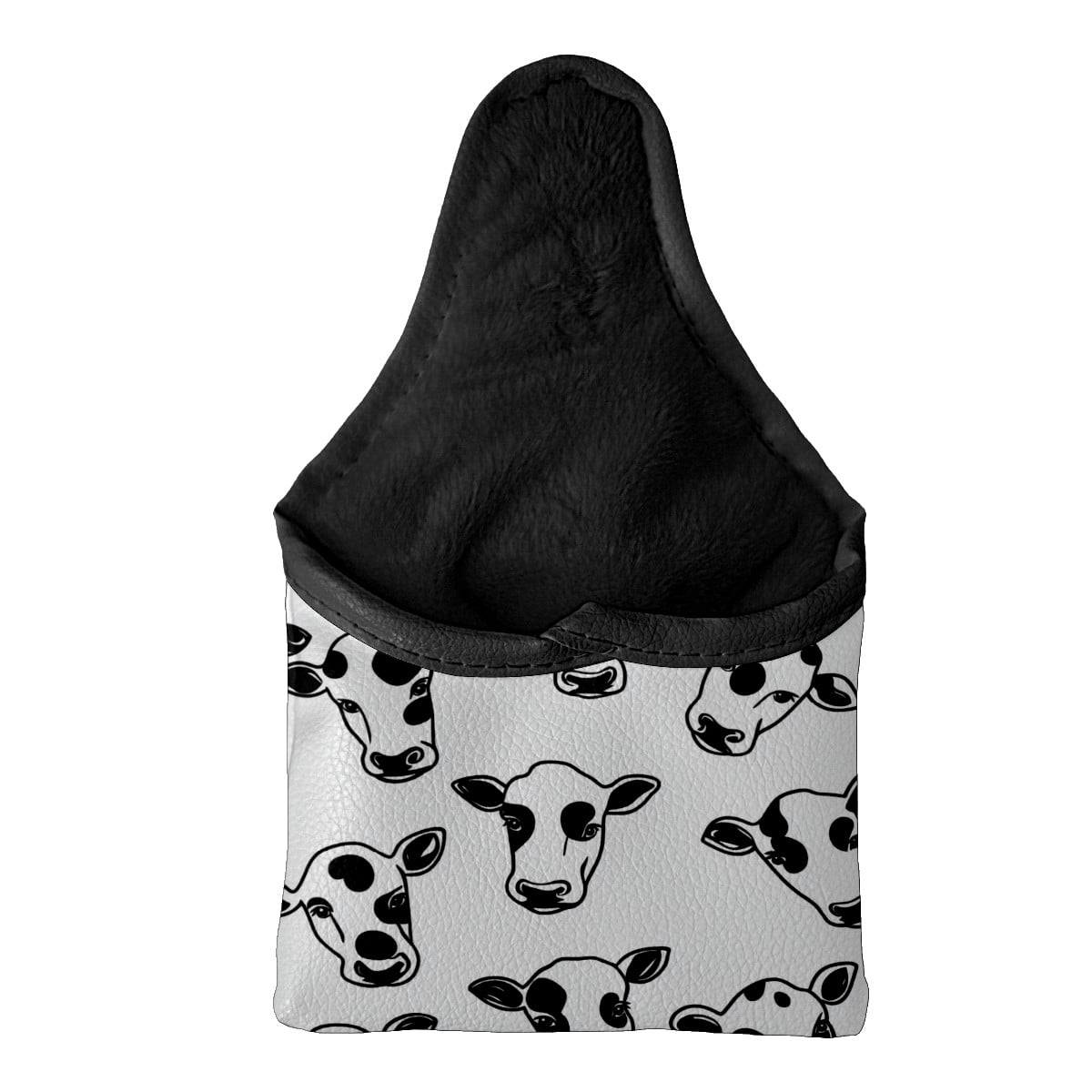 Golf Mallet Putter Cover Premium Leather Waterproof Golf Putter Head Cover with Magnetic Closure Cow Head