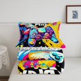 thumbnail image 5 of Erosebridal Gamer Comforter Set Twin Size Gaming Comforter Teens Modern Game Console Controller Bedding Set Joystick Room Decor Black Yellow Quilt Set, 5 of 7