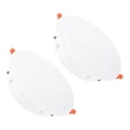 thumbnail image 1 of 2Pack 8" Spring Ceiling Cover Plate, Recessed Light Trim Wall Mount Downlight Hole Cap Decorative Panel with Buckle Suitable for 6.1-7.5" Round Hole Glass Ceiling Openings, White, 1 of 6