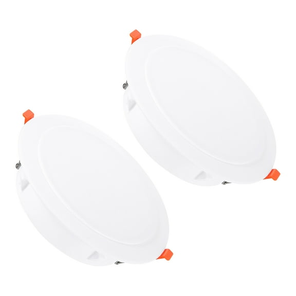2Pack 8" Spring Ceiling Cover Plate, Recessed Light Trim Wall Mount Downlight Hole Cap Decorative Panel with Buckle Suitable for 6.1-7.5" Round Hole Glass Ceiling Openings, White