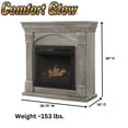 thumbnail image 5 of Comfort Glow Dual Fuel Ventless Gas Fireplace 26000 BTU Heats 900 sq ft - Pewter Oak - GFD3840T, 5 of 5