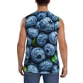 thumbnail image 4 of Fotbe Fresh Blueberries Men's Camiseta sin Mangas Estampada para Hombres, Playera Casual para Gimnasio, Entrenamiento, Playa-Medium, 4 of 7