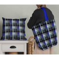 thumbnail image 4 of Soimoi Blue Cotton Voile Fabric Check Check Printed Craft Fabric by the Yard 56 Inch Wide, 4 of 4