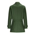 thumbnail image 5 of Women's Single Breasted Wool Blend Trench Coat, Mid-Length Notch Lapel Overcoat, Slim Fit Dress Coat, Classic Fall Winter Jacket, Business Casual Outerwear, Elegant Long Coat Green, 5 of 10