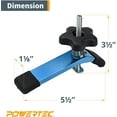 thumbnail image 3 of POWERTEC 36 Inch x4 Universal T track with 4PCS Hold Down Clamp, Double-Cut Profile T track with Predrilled Mounting Holes & 5-1/2” L x 1-1/8” W T track Clamps (71860), 3 of 10