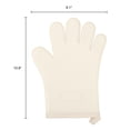 thumbnail image 7 of Unique Bargains 2pcs Silicone Heat-Resistant and Waterproof Oven Mitts Beige 10.8" x 8.1", 7 of 7