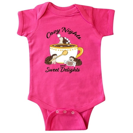 

Inktastic Cozy Nights and Sweet Delights Hedgehogs Gift Baby Boy or Baby Girl Bodysuit