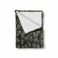 thumbnail image 2 of Sugar Skull Soft Flannel Fleece Throw Blanket, Owl Penguin Llama and Raccoon Calavera and Bones Ornament, Cozy Plush for Indoor and Outdoor Use, 50" x 70", Black Ivory Multicolor, by Ambesonne, 2 of 6