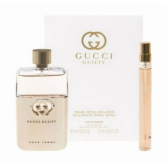 Gucci Guilty 3.0 oz EDP Spray  .33 travel spray Womens Travel Set NIB
