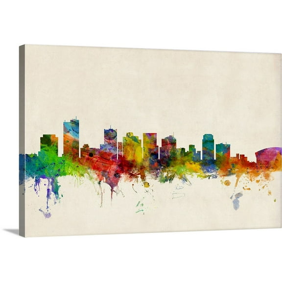 Great BIG Canvas | "Phoenix Arizona Skyline" Canvas Wall Art - 30x20