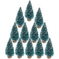 thumbnail image 7 of 24 Pieces Artificial Mini Christmas Sisal Snow Frost Trees with Wood Base Bottle Brush Trees Plastic Winter Snow Ornaments Tabletop Trees for Christmas Party Home Decoration, 7 of 7