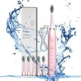 thumbnail image 5 of Komiseup Electric Toothbrush with 6 Brush Heads, 5 Cleaning Modes, Portable Fast Rechargeable Power Waterproofs Electric Toothbrush for Women Men Travel, 5 of 7