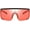 Black Frame With Clear Red Lens, variant on Large Wrap Around Full Coverage Sunglasses Retro Goggle Style