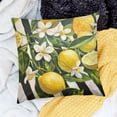 thumbnail image 2 of BANET Lemon Pillow Covers Summer Fruit and Floral Black and White Stripe  Decorative Throw Pillow Case Cushion Cover for Bedroom Sofa Living Room Couch Chair Office White, 2 of 5