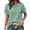 X1 Green, variant on Ticikt Relaxed Fit V-Neck Button Front Tee, Lightweight Crinkle Short Sleeve Women Blouse,Dark Blue