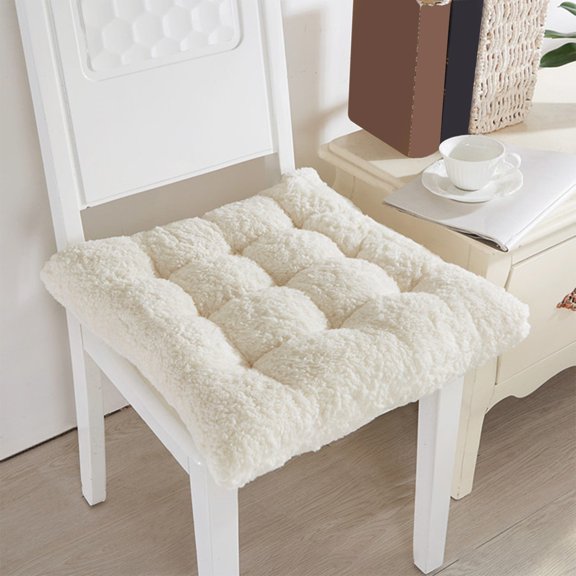 PRETXORVE Seat Cushion, Chair Cushions, Office Chair Cushion, Lambswool 9 Pin Cushion Office Thickened Cushion Winter Dormitory Soft Cushion Double-sided Heightened Chair Cushion Fart Pad Warm Pad