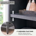 thumbnail image 5 of IFGET 75.9" Tall Arch Bathroom Cabinet with Adjustable Storage Shelves, Freestanding Wood Storage Cabinet for Bathroom, 5 of 6