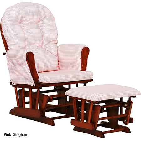 Customize - Storkcraft Glider and Ottoman, Cognac Finish