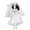 White, variant on Nilvkv Halloween Decorations Ghost House Halloween Skeleton Bride Groom Decoration Chamber of Horror Bar Party Scene Decoration Trick Props