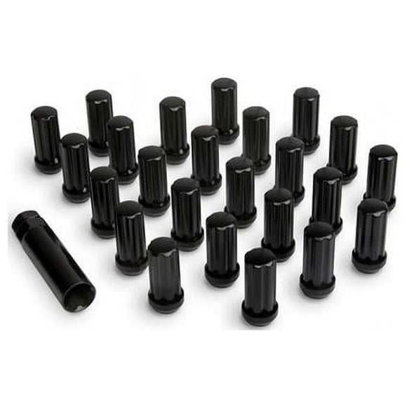 Icon 89141524B 14 x 1.5 in. - 24 Lug Nuts with Key Alloys Lug Nut Kit, Black