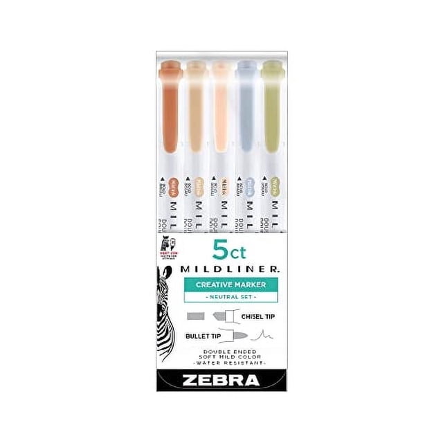 Iluminador Zebra Pen Mildliner de doble punta puntas anchas