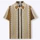 thumbnail image 4 of Hombro Frío Tops Imitación Gancho Mano de Punto Color Sólido Verano Manga Corta Hombres Cardigan Suéteres Suéter, 4 of 9