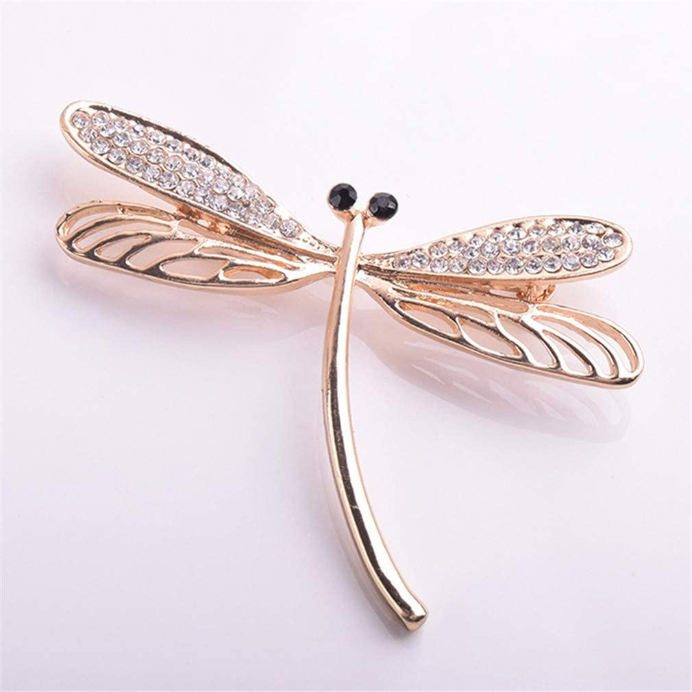 Fashion Crystal Animal Dragonfly Breastpin Brooch Pin Women Lady Jewelry Gifts 