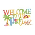 thumbnail image 4 of Letrero bienvenida decorativo metal para pared, regalo único para colgar, decoración para exteriores, bienvenido a nuestro patio para baño,, 4 of 8