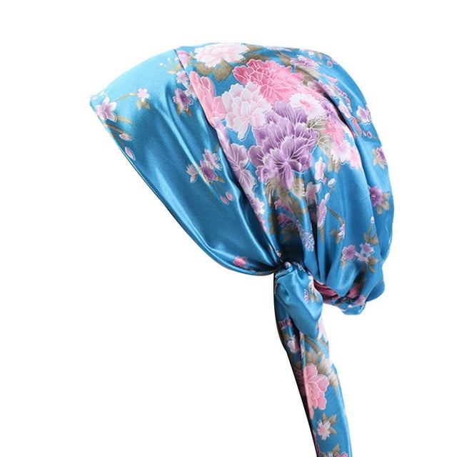 Minnieouse Gorro de dormir de seda a la moda con lazo, gorro , pañuelo para la cabeza de satén, gorro para dormir, envolturas para el pelo para Type3 NO3