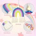 thumbnail image 3 of 8 pieces of Bohemian rainbow car charm hanging decorations, cute hand-woven wooden beads, diffuser, colorful accessories hanging air freshener decoration, 3 of 5