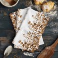thumbnail image 6 of Brown Yellow Eucalyptus Leaves Kitchen Towels Set of 3, Water Absorbent Dish Towel, Watercolor Spring Summer Botanical Decorative Hand Towels - Quick Drying Cloth for Cooking Baking, 18x28 Inch, 6 of 8