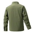 thumbnail image 3 of Mens Autumn And Winter Stand Collar Multi Pockets Casual Jacket Workwear Solid Color Cardigan Zipper Long Sleeve Hoodless Casual Jacket, 3 of 3