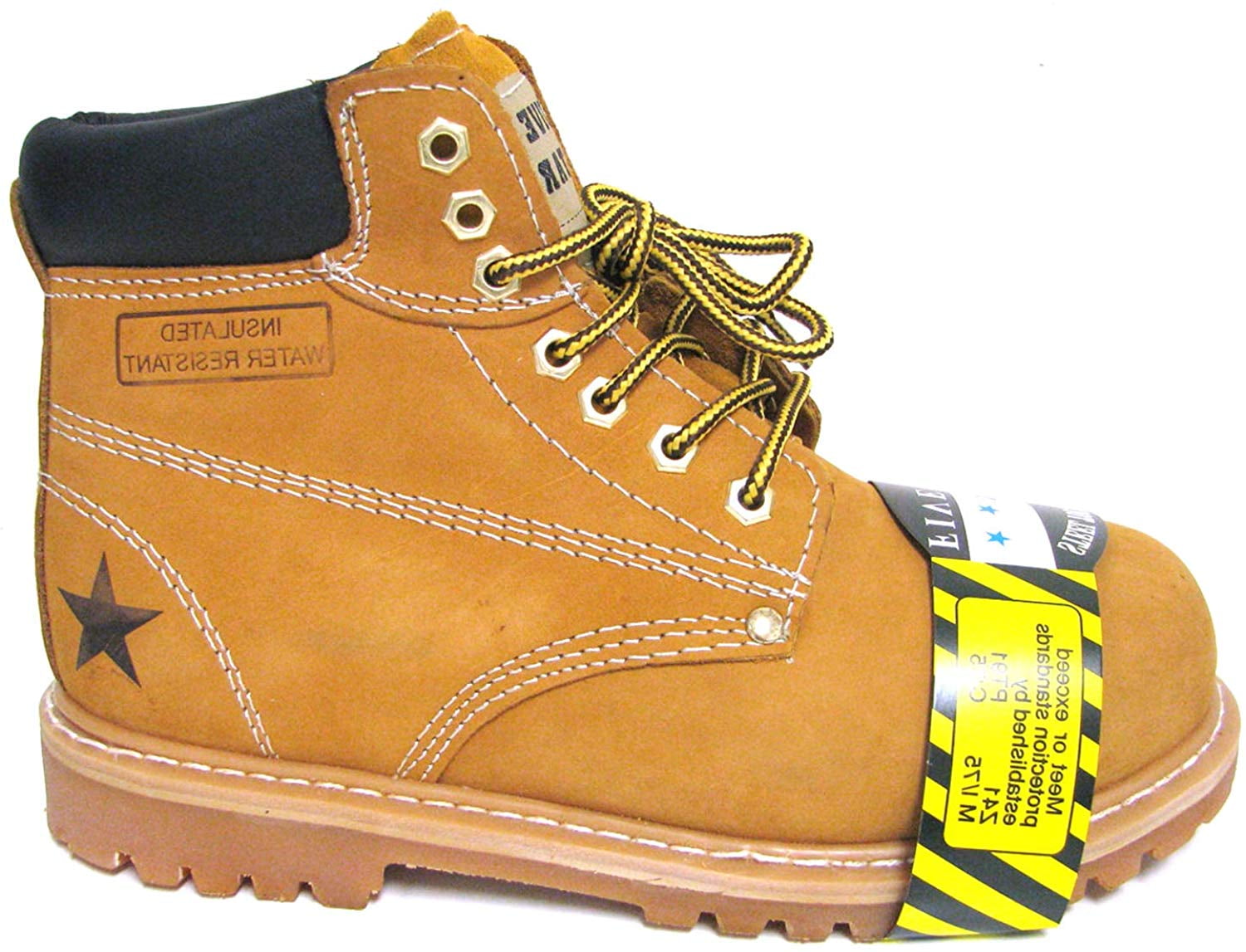 Men s Steel Toe Work Boots Nubuck Leather 6