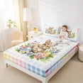 thumbnail image 3 of Erosebridal Easter Rabbit Kids Bed Sheets, Colorful Plaid King Sheets, 4 Pieces, 3 of 5