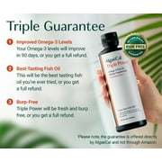 AlgaeCal Triple Power Fish Oil - Liquid Omega-3 Fish Oil for Brain, Heart, Skin & Bone Health, Mango Flavor, 16 oz