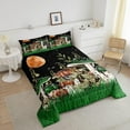 thumbnail image 5 of Trippy Mushroom Bedding Comforter Sets, Bohemian Moon Bedding Sets Queen 3Pcs Psychedelic Stars Duvet Insert Botanical Plants Down Comforter Green Grass Leaf Duvet Sets Teens Adults, Black, 5 of 5